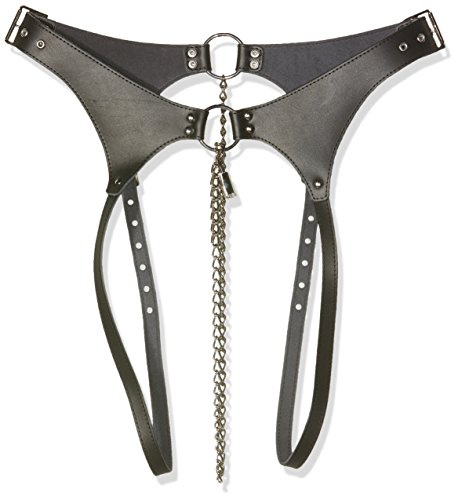 Erotic Fashion ra7129 Chastity Briefs, schwarz Leder Verstellbar, 1er-Pack (1 x 1 Stück)