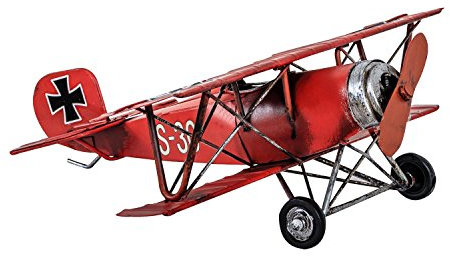 aubaho Modellflugzeug roter Baron Flugzeug Modell Blech Metall Antik-Stil 25cm