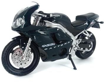 Welly Die Cast Motorcycle Black Triumph 2002 Daytona 9551, 1:18 Scale