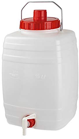 DeTec Gärfass Maischefass Mostfass Getränkefass Weinfass Gärbehälter 15 Liter