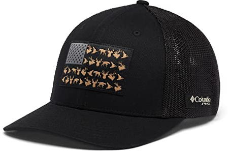 Columbia Baseballkappe, Unisex, für Erwachsene, PHG Game Flag, Mesh, Schwarz, S/M