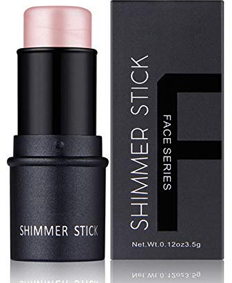 Sonew Wasserfester Highlighter Stick, Highlight Blush Stick, Highlighter Highlighting Körperpuder für Wangen, Augen und Lippen(1)