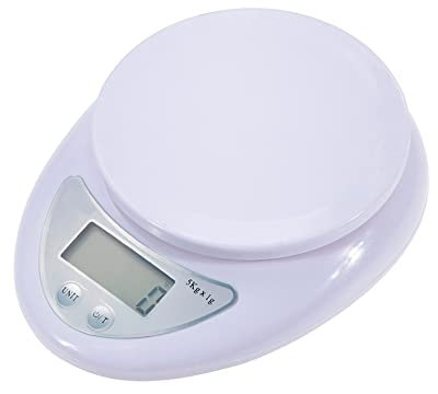 RevolutionLine - Báscula de cocina electrónica portátil | Funciona con 2 pilas AAA | Alta precisión y resolución LCD | Báscula digital inteligente de alto rendimiento | Fácil limpieza | De 0,1gr a 5kg