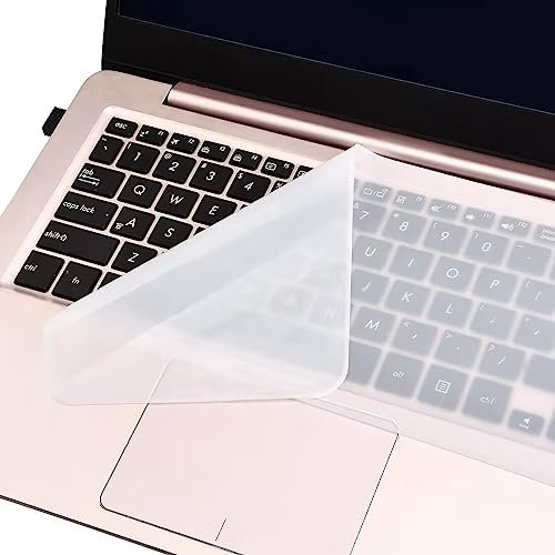 DDKY 2 stück 365 * 135MM Tastaturabdeckung,Tastaturschutz Ultra Dünn Tastaturschutz Wasserdichte Silikon Desktop Computer Tastatur Abdeckung Hautschutzfolie-Geeignet für 15-17 Zoll Computer