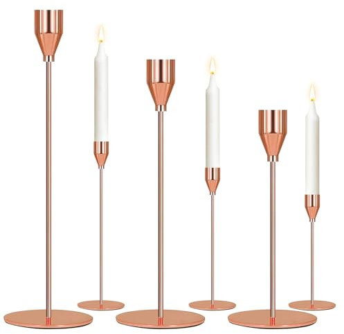 Shyllin 3 Porta Candele da Tavolo (Rose Gold)