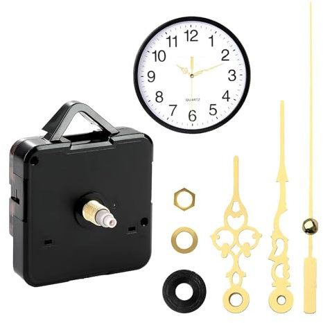 Quarz Uhrwerk Ersatzmechanismus, Uhrwerk Für Wanduhr, Uhrwerke Zum Selbsteinbau Mit Zeiger, Uhrmechanik Bewegungskit, Uhrwerke Kits Uhrwerk Mechanismus, für Heimwerker und Uhrmacher, Golden