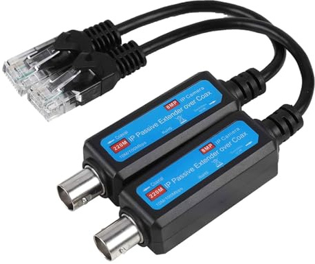 Asukohu Passiver Extender Ethernet Koaxialadapter Transmitter für Kameras unterstützt Kamera bis zu 220 m Netzwerkkamera