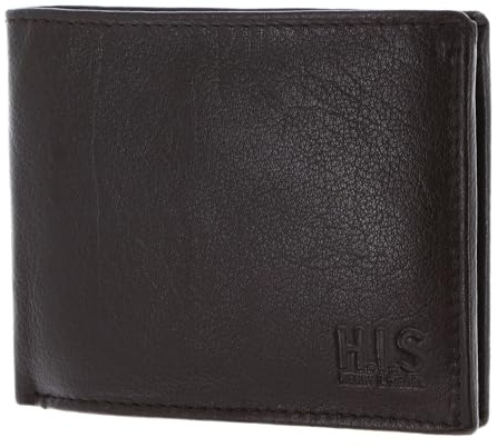 H.I.S Leder Geldbörse Wallet Brown Dunkelbraun