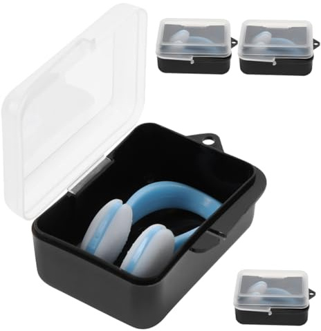 CIYODO Set 4 Tappi Nasali per Nuoto in Silicone Antiscivolo Impermeabili con Scatola Clip Nasali per Adulti e per Immersioni e Allenamento in Piscina Protezione Nasale Confortevole e