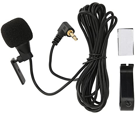 POENVFPO Microphone de Voiture Plug and Play 3,5 Mm avec Clip en U pour des Appels Mains Libres Clairs et Un Enregistrement Vocal