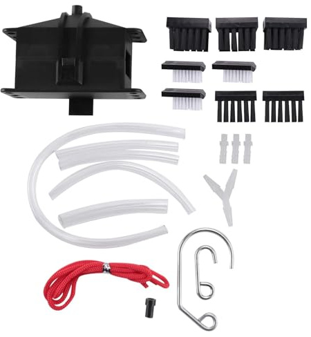 Moviziroten Hlsicnalm Kit de máquina de Limpieza de Cadenas de Motocicleta Herramienta Limpiadora de Engranajes de Cepillo for Dispositivo Lubricante de Cadenas de Moto Universal Negro