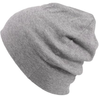 CHARM Baby Organic Beanie Boys - Slouchy Cotton Kids Warm Knit Hat Girls Light Gray