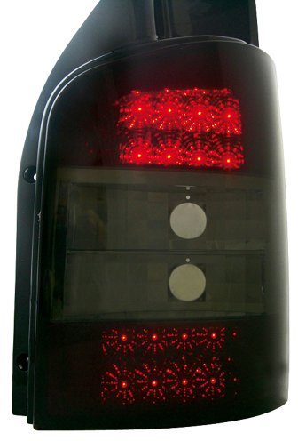 AUTO-STYLE Satz LED Heckleuchten kompatibel mit Volkswagen T5 2003-2015 (Modelle mit Heckklappe) - Smoke
