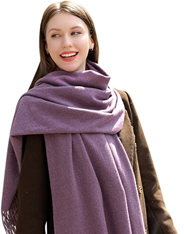 MASADA Écharpe d'hiver pour femmes chaude et douce - Violett
