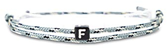 Made by Nami Surfararmband personlig med bokstav – kvinnor män flickor par armband individualiserat – flickvän vänskapsarmband gåva – vattentätt och justerbart, L, Nylon