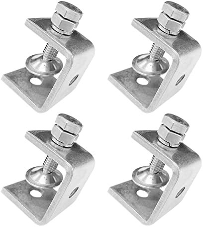 4Pcs Stainless Steel C Clamps Mini 16-25Mm for Mounting, Heavy Duty Woodworking U Clamp Set Tiger Clamp Tools with Stable Wide Jaw Opening & Protective Pads for Welding/Carpenter