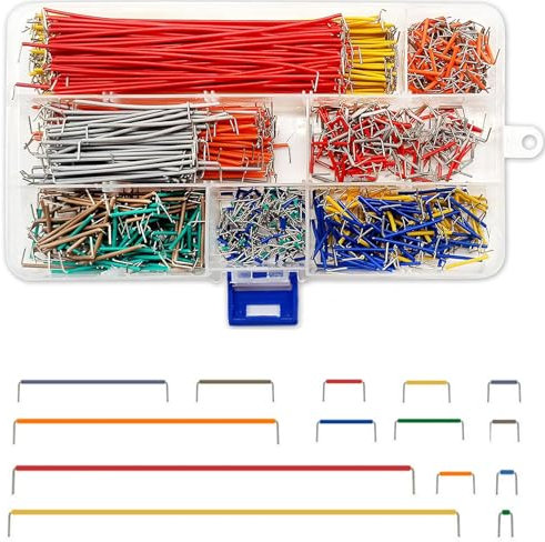 840 Pieces Breadboard Jumper Wires Kit, 14 Lengths Assorted Preformed Jumper Wire 2-125mm, DIY Accessories with Storage Box, Solderless Flexible Breadboard Jumper Cables for Circuit Soldering
