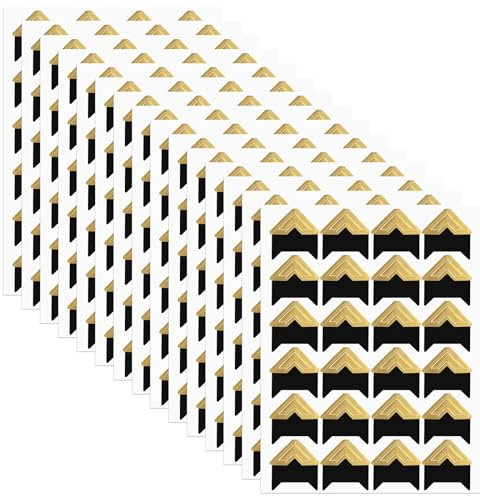 360 Stück Klebeecken für Fotos Fotoecken Selbstklebend, 15 Blatt Foto Klebeecken Ecken Klebe Fotoecken Aufkleber für Sammelalben, Selbstklebende Montage Fotoecken, für Fotoalbum DIY Corner Tagebuch