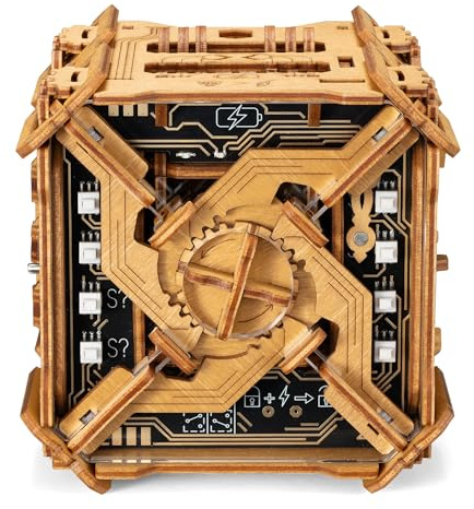 Puzzle Potato Tesla Box - Electronic Puzzle Box - Escape Room Game in a Box - Brain Teaser - 3D Wooden Puzzle for Adults - Money Puzzle Box for Cash Gift - Birthday GiftBox MoneyBox