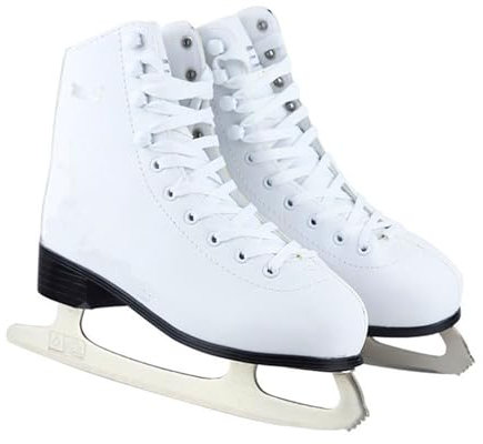Blissbuilt Eiskunstlauf Schlittschuhe,Schlittschuhe Damen/Mädchen,Junior Kunstlaufskates,mit Edelstahlkufen Ice Skates,Schnürung,klassisches Design,Wärme und Komfort für Anfänger und Fortgeschrittene