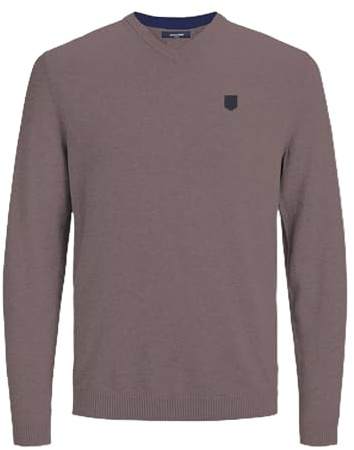 JACK & JONES Hombre Jprbluronaldo Knit V-Neck Prau25, Twilight Mauve, S