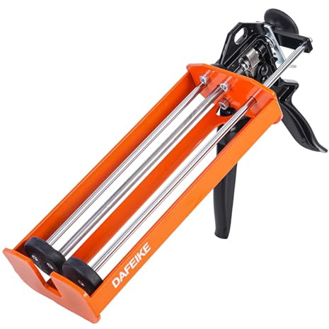 DAFEIKE 20oz 22oz Epoxy Gun Dual Cartridge Gun Epoxy Anchoring Adhesive Applicator for Dual Component 600ml 650ml, Orange