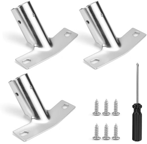 Supports De Manche En Métal Pour Balai Adaptateur De Poignée De Poteau De Support De Balai Manche De Balai De Sol Reliant Le Fer Silver