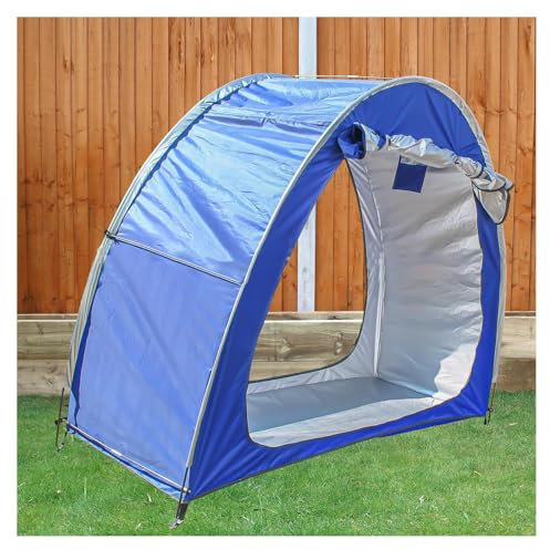 2 PCS Box Biciclette Può Essere Giuntato Box Biciclette Per 2/3/4/5 Biciclette Capanno Attrezzi Da Giardino Capannone per Esterno,Blue