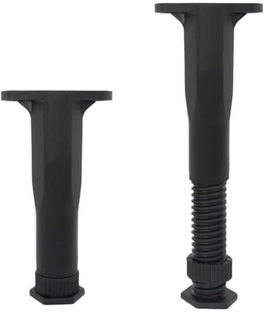 QOXEZY Soporte de pie telescópico ajustable de plástico para baño, ideal para cama y viga, tamaño 36 x 88 mm, hecho de plástico y armarios de baño (16,5 cm - 28,5 cm)