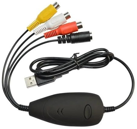 USB 2.0 Video Capture Card Audio Grabber,for DVD,VHS,V8,8MM Video Tape Cassette Camera Game Player Camcorder Analog Video to PC
