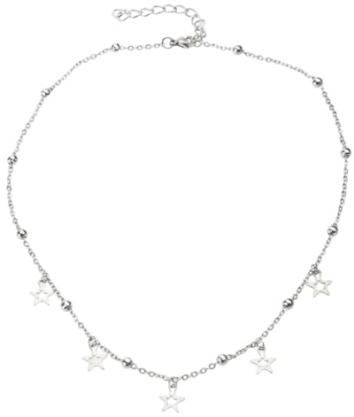 Buxuaaaa Collana con ciondolo a forma di stella, collana cava per matrimoni, feste, gioielli per il collo quotidiani