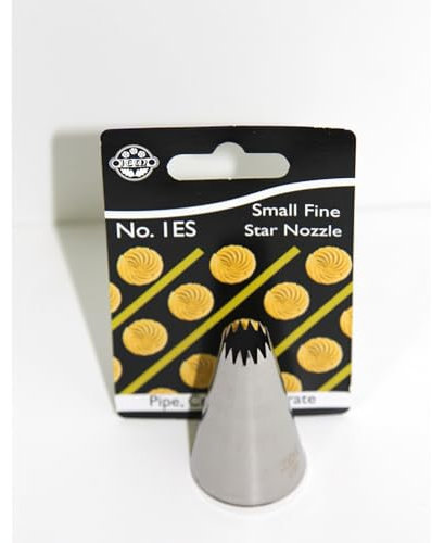 JEM - Bocchetta Decorativa Stella a Denti Fini in Acciaio Inox per Sac à Poche, Piccola, n. 1ES