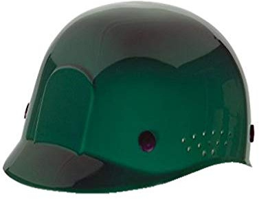MSA 10033655 HDPE Bump Cap with Plastic Suspension and Sweatband, Green