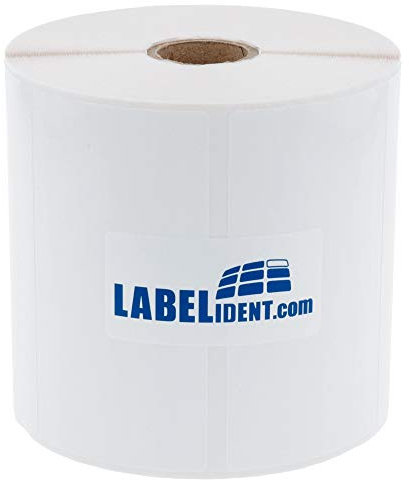 Labelident Thermotransfer-Etiketten 101,6 x 50,8 mm, formatgleich mit Zebra 880261-050D - 1.370 Polyesteretiketten auf 1 Zoll (25,4 mm) Rolle, selbstklebend