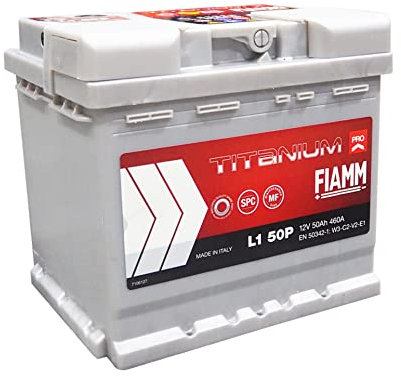 Batteria Auto FIAMM 50Ah 460A Positivo A Destra (+ DX) cod. L1 50P - 7905143