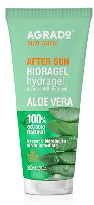 Doposole aloe vera, gel Idratante Freschezza e Immediato Sollievo Assorbimento Rapido, aftersun 200 ml - AGRADO
