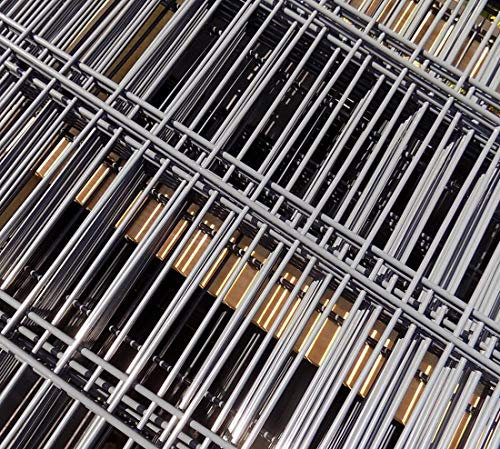 Zaunanlagen-Profi | Doppelstab-Mattenzaun Komplett-Set/Anthrazit / 203cm Hoch / 7,5m Lang