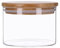 Barattoli in vetro con coperchio in bambù, barattoli per alimenti, contenitori in vetro da 350 ml - 2200 ml, ermetici, lavabili in lavastoviglie, a prova di tarme, 350 ml