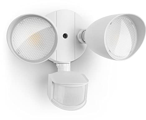 LUTEC 32W 3500 Lumen LED Security Lights Motion Sensor Light Outdoor, 5000K Daylight, IP65 Waterproof, Dusk to Dawn, Motion Detector Flood Light for Garage, Yard, Porch-White