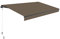 Wasabi - Markise für den Außenbereich, manuell aufrollbar, 3 x 2 m, Taupe, Polyester-Leinen, für Terrasse, Balkon oder Garten, einziehbares Gestell in Anthrazit, robust aus Aluminium, Kurbel im