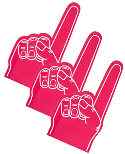 Warmhm 3st Schaumfinger Rote Pompons Schäumt Die Hand Partyartikel Für Sportspiele 30oz Sublimationsbecherrohling Cheerleading Schäumt Finger Cheerleader-Pompons Ranger Karikatur