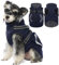 Kuoser Hundemantel,Hundemantel Für Kleine Hunde, Wasserdicht Hundemantel Winter, Hundejacke, Hundemantel Grosse Hunde, Hundemantel Mit Geschirr Blau S