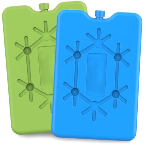 Pain de Glace pour Sac Isotherme, 2 Pièces 200Ml Pain de Glace pour Glacière, Réutilisable Ultra-Mince, Blocs Réfrigérants Durables, Élément de Refroidissement pour Voyage, Camping, Pique-Nique
