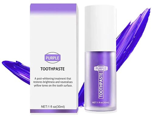Dentifricio Viola Denti,Sbiancante Denti Dentifricio Viola, Dentifricio Sbiancante Professionale, Dentifricio Purple e Anti Tartaro,Purple Toothpaste for Teeth whitening