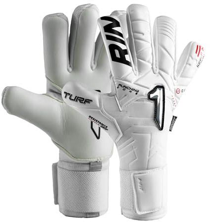 Rinat Guante de Portero Kratos Turf, Blanco, Unisex Adulto
