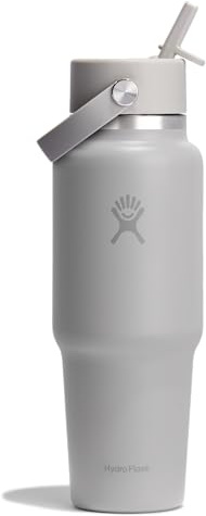 Hydro Flask - Travel Bottle 946 ml (32 oz) - Isolierte Edelstahl-Wasserflasche mit TempShield-Vakuumisolierung und auslaufsicherem Flex-Trinkhalm-Verschluss - Birch
