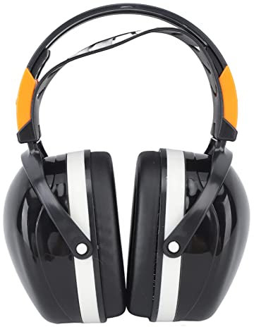 Cápsula de Protección de Ruido Pertenencia, Protección Auditiva Ligera Plegable para el Césped del Césped del Jardín, con Esponja de Aislamiento de Ruido, Telescópico (Negro)