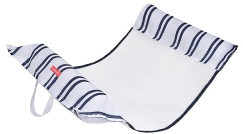 Flamingueo Colchoneta Piscina - Hamaca Hinchable - Rejilla de Nylon - PVC Resistente - Funda Poliéster - Azul Marino
