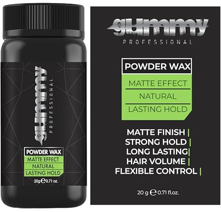 Gummy Powder Wax Matte Effect 20g – Puderwax - Mattes Stylingpuder für langanhaltenden Halt & Struktur – Anti-Fett Effekt, Volumen & Natürliches Finish – Unisex