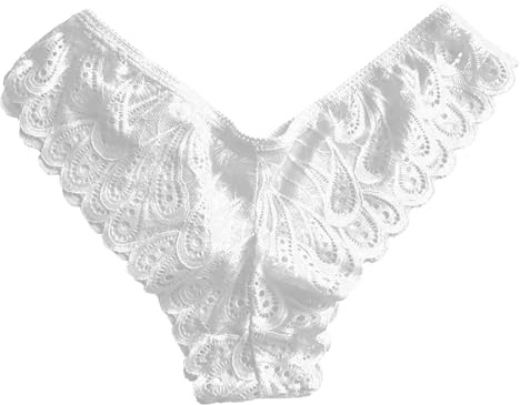 Cocila Strings Et Tangas Femme Taille Basse sans Couture Ourlet Brodé String pour Femmes Ficelle Mini Lingerie Culotte Tanga Panties Invisible des Sexy Transparent Coquine Érotique De Pute